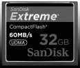 image Sandisk Carte CompactFlash 32 Go Extreme (60MB/s)