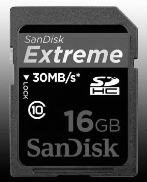image Sandisk Carte SDHC 16 Go Extreme III (30MB/s//200X)