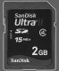 image Sandisk Carte SD 2 Go Ultra II (15 Mo/s//100x)